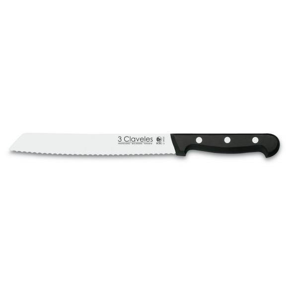 3claveles Cuchillo Panadero Sierra 20cm Acero Inox