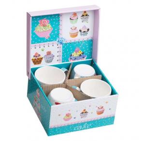 4 TAZAS DESAYUNO CAJA REGALO