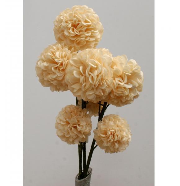 FLOR ARTIFICIAL BOLA COLOR CREMA