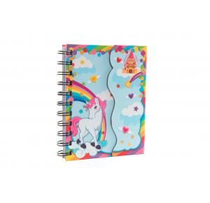 LIBRETA CARTON DIBUJO UNICORNIO