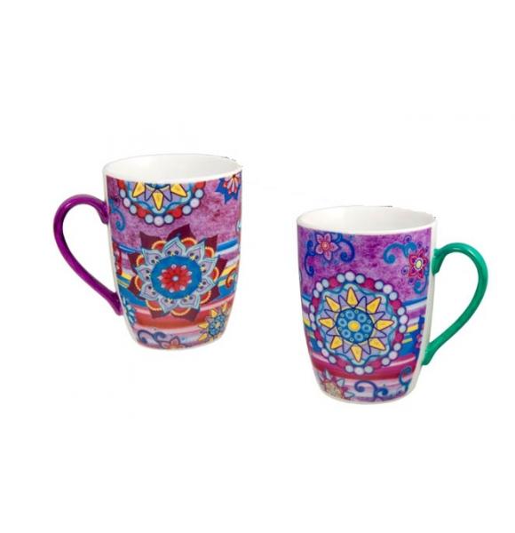 TAZA MUG DESAYUNO CON DETALLES MANDALA