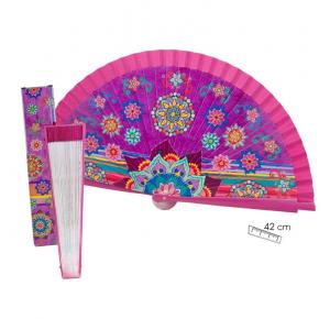 ABANICO CON DETALLES MANDALAS