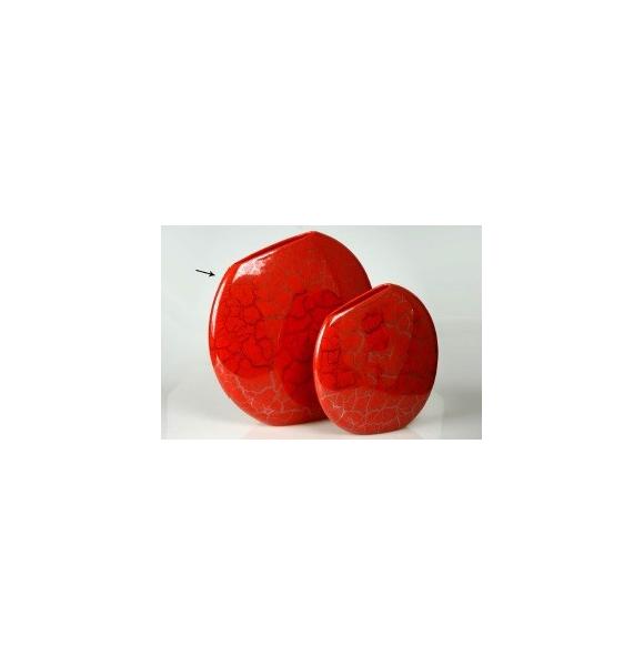 FLORERO CERAMICA ROJO