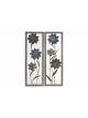 DECORACION DE PARED METAL CON FLORES