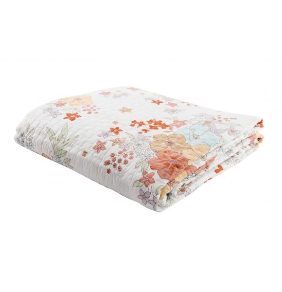 COLCHA FLORAL PARA CAMA 90 CMS