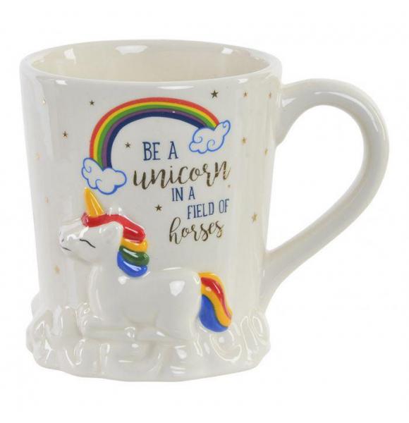 TAZA MUG CERAMICA UNICORNIO 