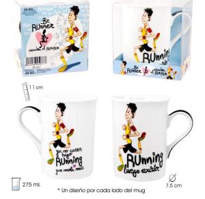 TAZA MUG CERAMICA RUNNING CHICO