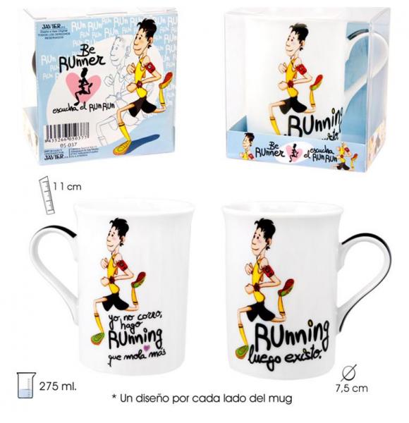 TAZA MUG CERAMICA RUNNING CHICO