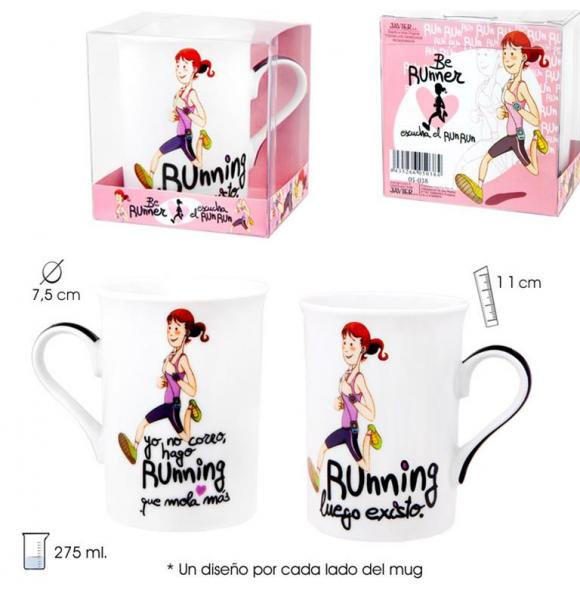 TAZA MUG CERAMICA RUNNING CHICA