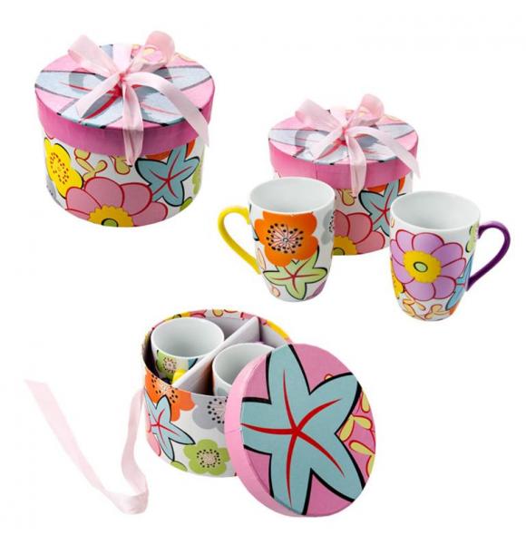 2 Tazas Desayuno En Caja Regalo