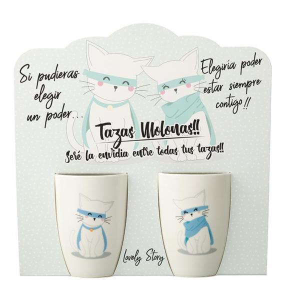 PACK 2 TAZAS MUG DESAYUNOS ORIGINAL FRASE REGALOS