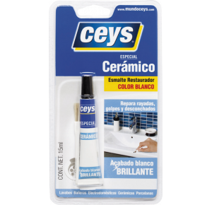 CEYS ESMALTE REPARADOR CERAMICO COLOR BLANCO 15ML