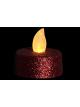 JUEGO 4 VELAS LED PVC PURPURINA NAVIDAD