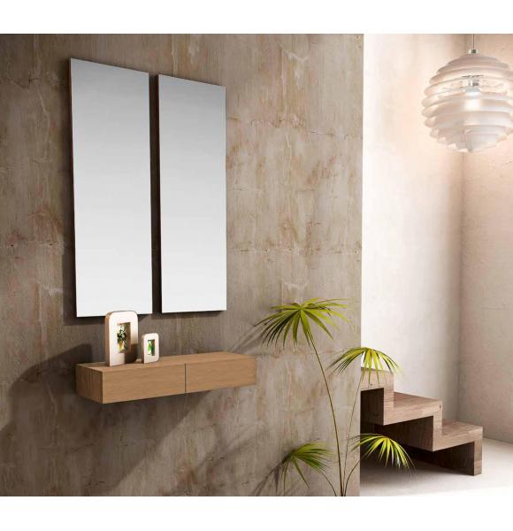 Mueble recibidor con lunas de espejo QUARE