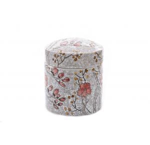 CAJA REDONDA PORCELANA FLORES SALMON