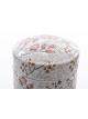 CAJA REDONDA PORCELANA FLORES SALMON