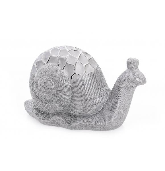 FIGURA CARACOL GRANDE PLATEADO