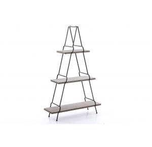 ESTANTERIA DE PIE PIRAMIDE METAL Y MADERA