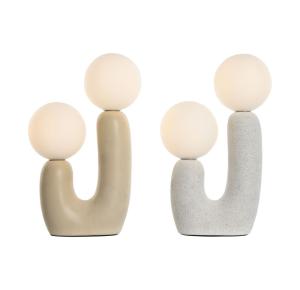 LAMPARA MESITA NOCHE CERAMICA BOLAS