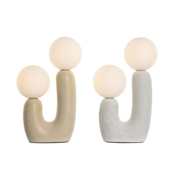 LAMPARA MESITA NOCHE CERAMICA BOLAS